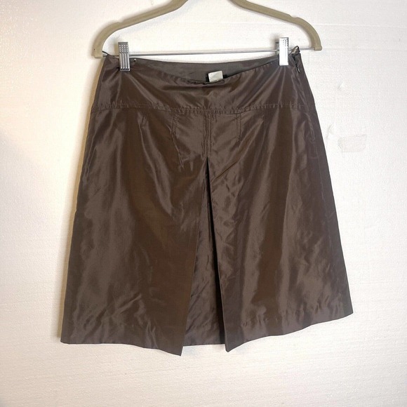 J.CREW Dresses & Skirts - NWT J Crew Grey Taffeta A Line 100% Silk Pleat Front Skirt size 4
